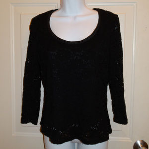 Beautiful Black Blouse with Cut Outs